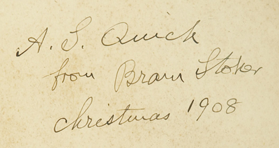 Bram Stoker Autograph #7