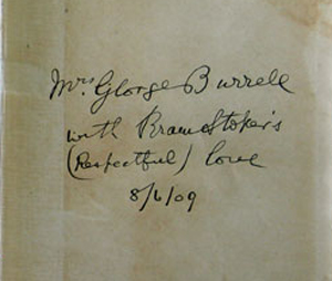Bram Stoker Autograph #8