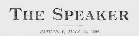 The Speaker, June 18, 1892