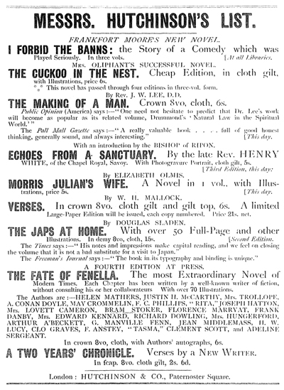 The Fate of Fenella Publication Notice