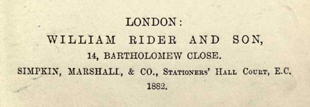  William Rider & Son